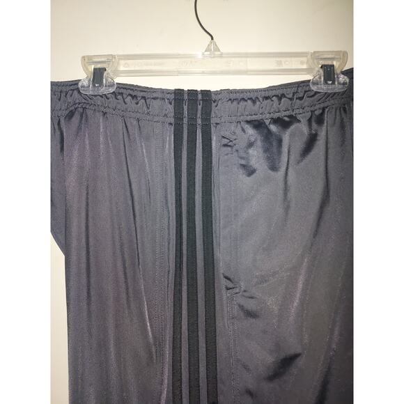 Adidas 3 Stripe Men's XL Sweatpants Straight Leg Athletic Zippered Ankles Gray - Picture 4 of 11